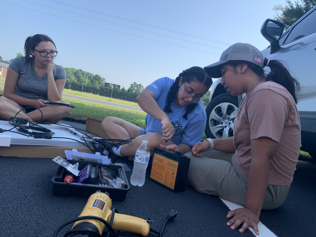 Geo Interns install air quality monitoring stations in Robeson County